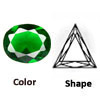 Sim Glass Eme Green Triangle