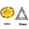 Sim Glass Yellow Sapphire Triangle