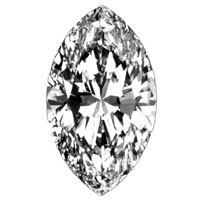 cubic zirconia marquise white AAA