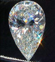 cubic zirconia white pear shape