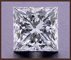 cubic zirconia white square princess cut