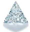 cubic zirconia white triangle AAA quality