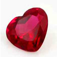 hydrothermal red ruby heart