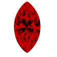hydrothermal red ruby marquise