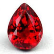 hydrothermal red ruby pear