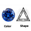 lab created blue sapphire triangle