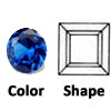 lab created blue spinel square
