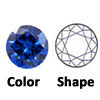 lab created dark blue sapphire round