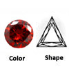 lab created garnet triangle