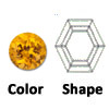 lab created yellow hexagon