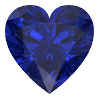 nano dark blue spinel heart