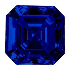 nano dark blue spinel square cut corners