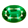 nano emerald light green oval
