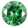 nano emerald light green round