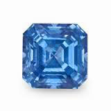 nano light blue sapphire square cut corners