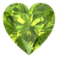 nano medium peridot heart