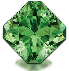 nano medium peridot square cut corners