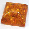 natural baltic amber square cabochon