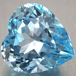 natural swiss blue topaz heart