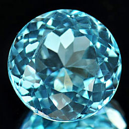 natural swiss blue topaz round