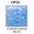 opal lab created cornflower blue oval