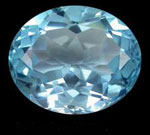 sky blue topaz oval gemstone