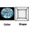 sky blue topaz square gemstone